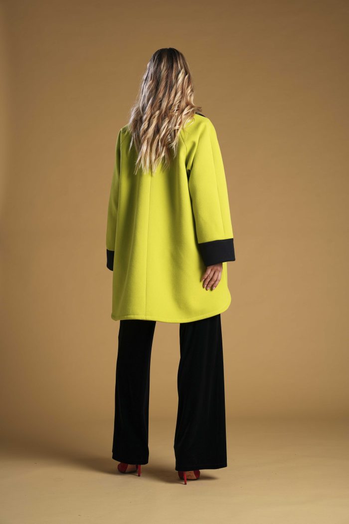 Cabanne Gyanni cappotto over size doppio petto bicolore taglia unica - immagine 2