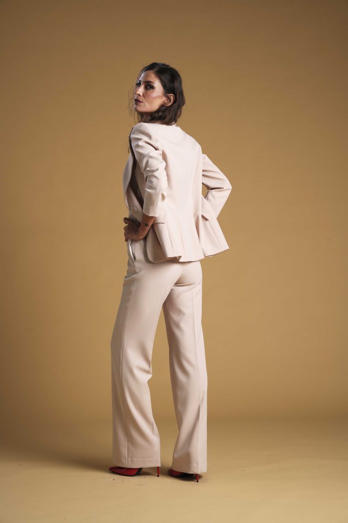 Giacca Manola in tessuto cady colore Beige - immagine 2