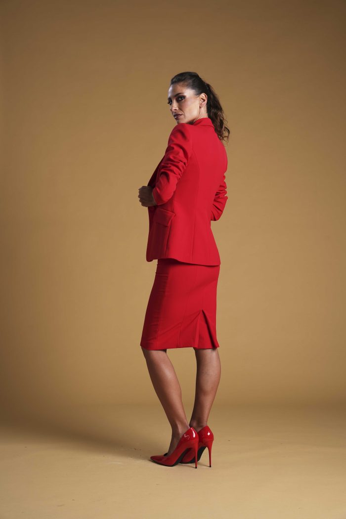 Giacca Manola in tessuto cady colore Rosso - immagine 2