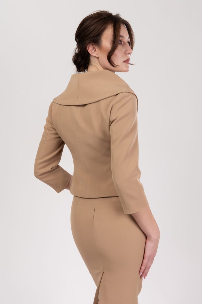 Tubino Katerina cocktail in cady Nocciola - immagine 4