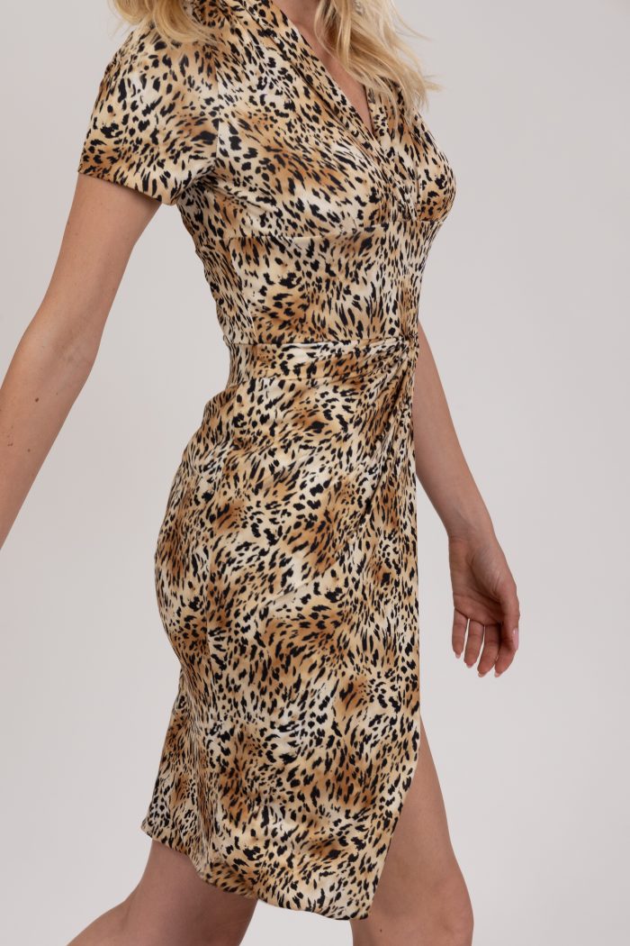 Jersey Dress Nazhira animalier print - immagine 4