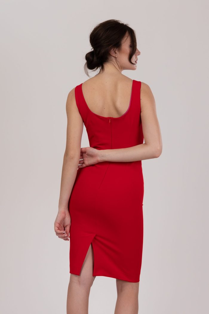 Tubino Nicla business classic in cady rosso - immagine 3