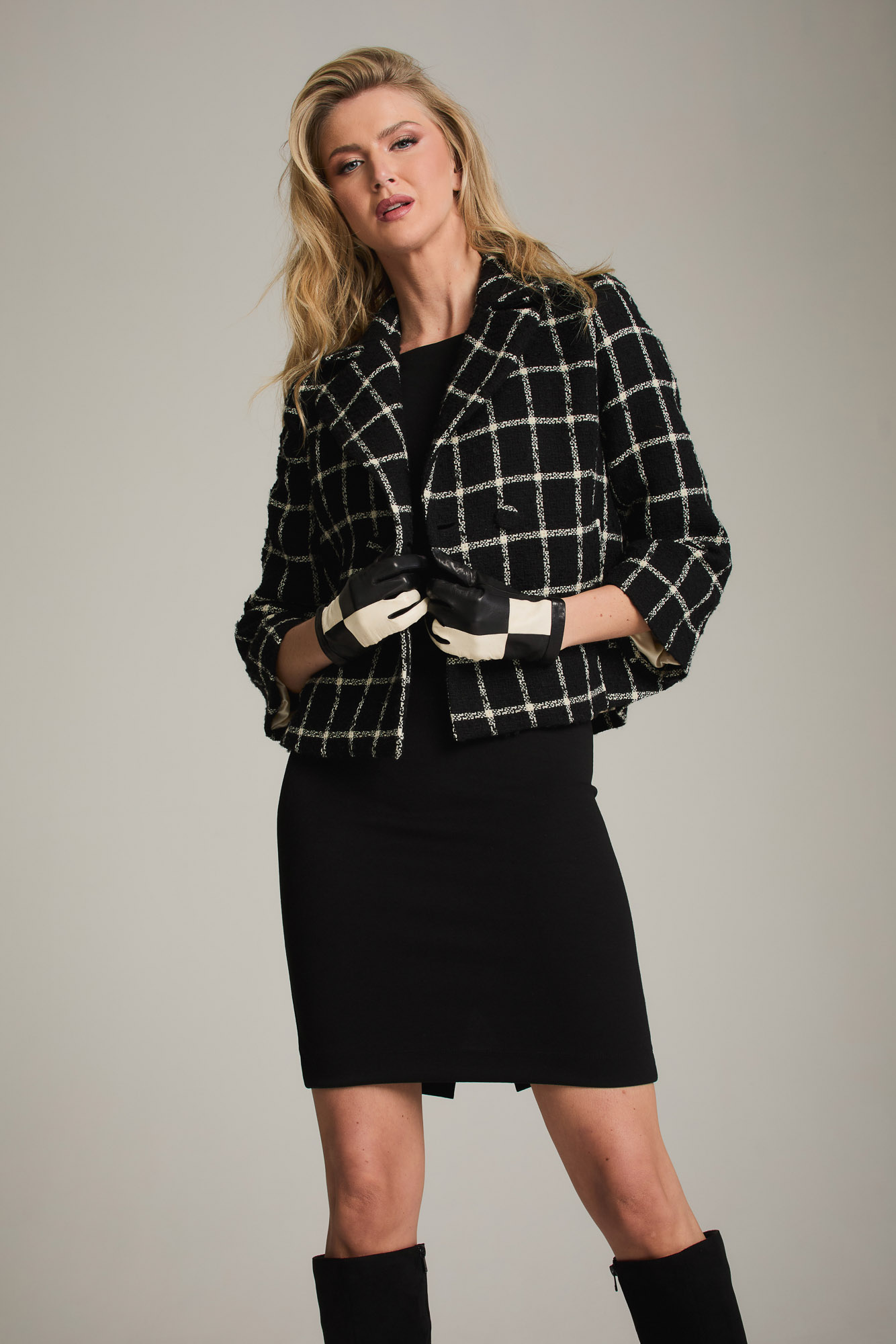 BETTY Check Coco Black&White - immagine 3