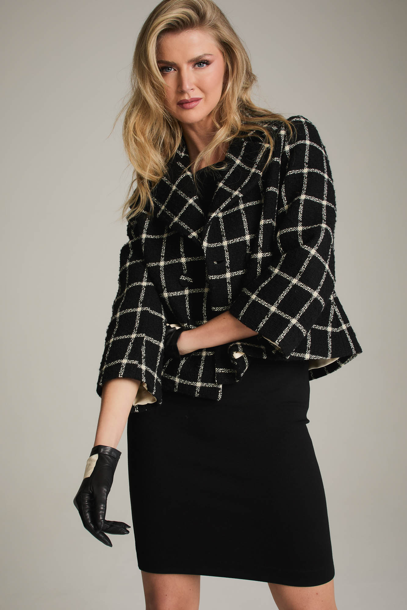 BETTY Check Coco Black&White - immagine 2