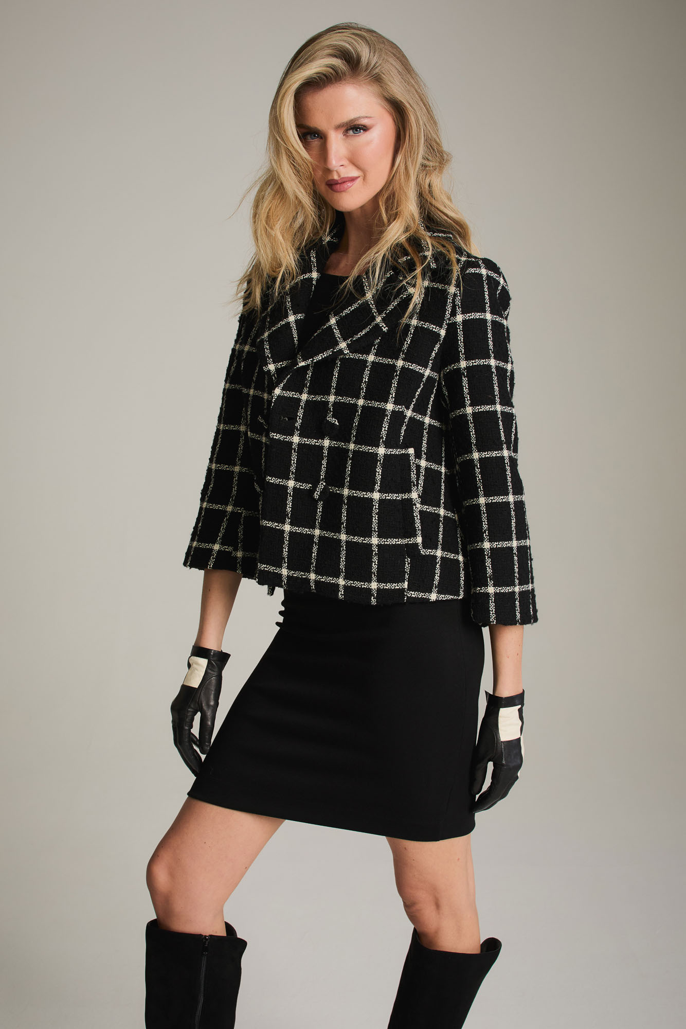 BETTY Check Coco Black&White - immagine 4