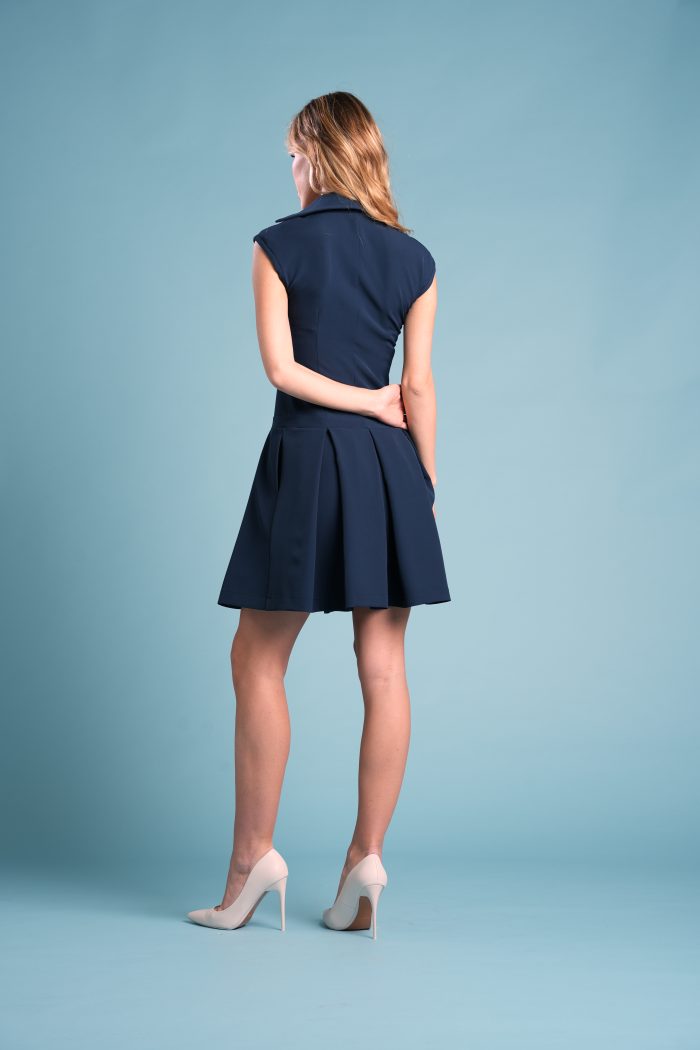 Tubino DOMINIQUE in cady light BLU NOTTE - immagine 4