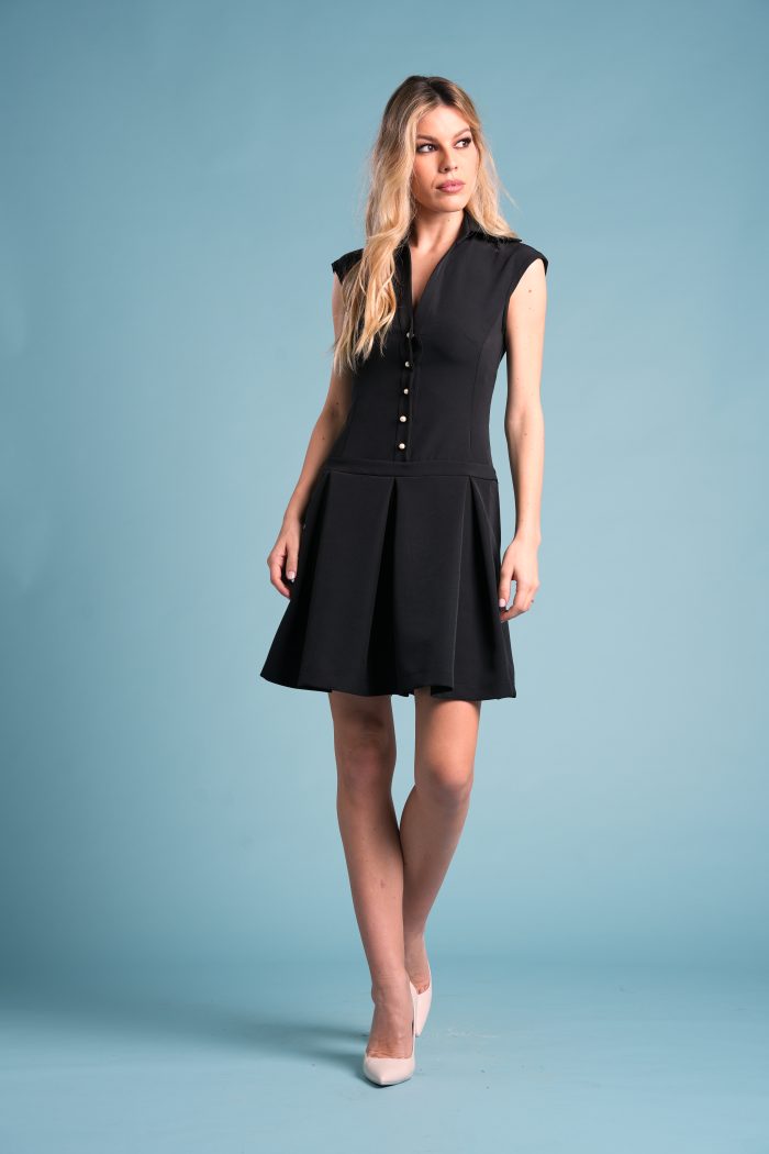 Abito DOMINIQUE in cady light NERO