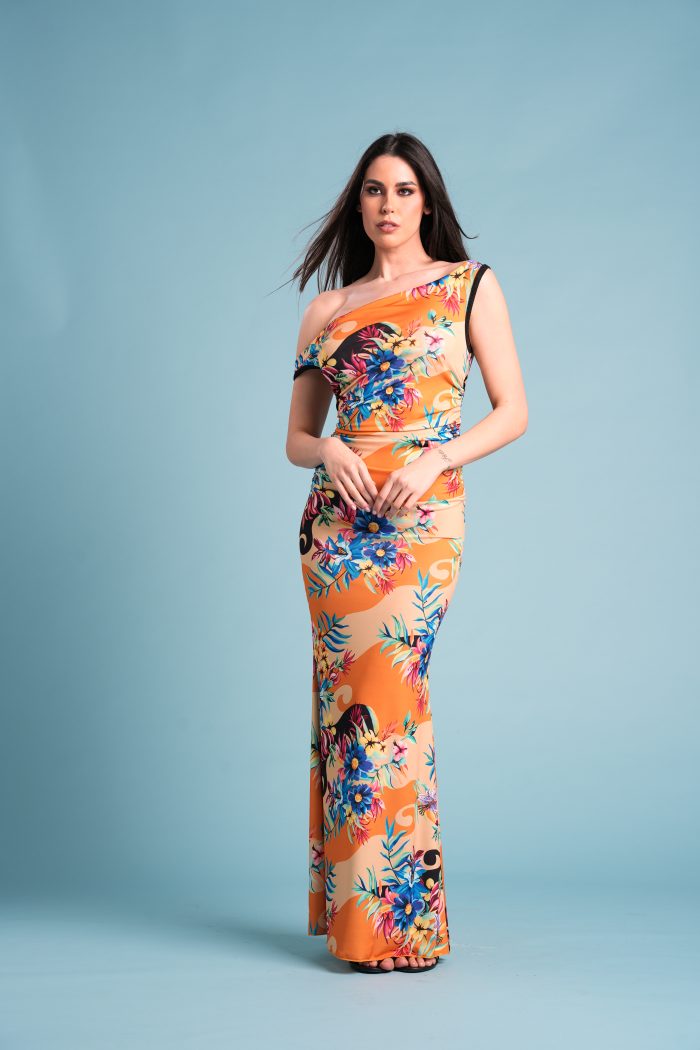 Jersey Dress LUVY LOVE in Satin Jersey HAITI
