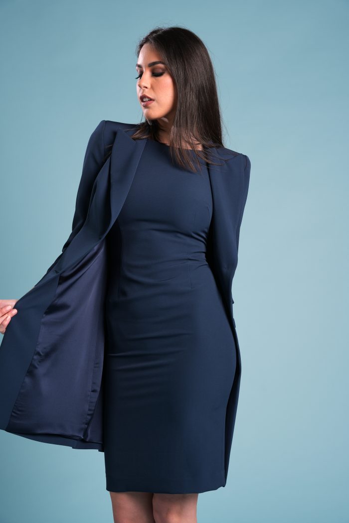 Soprabito MANUELA in cady light BLU NOTTE - immagine 2