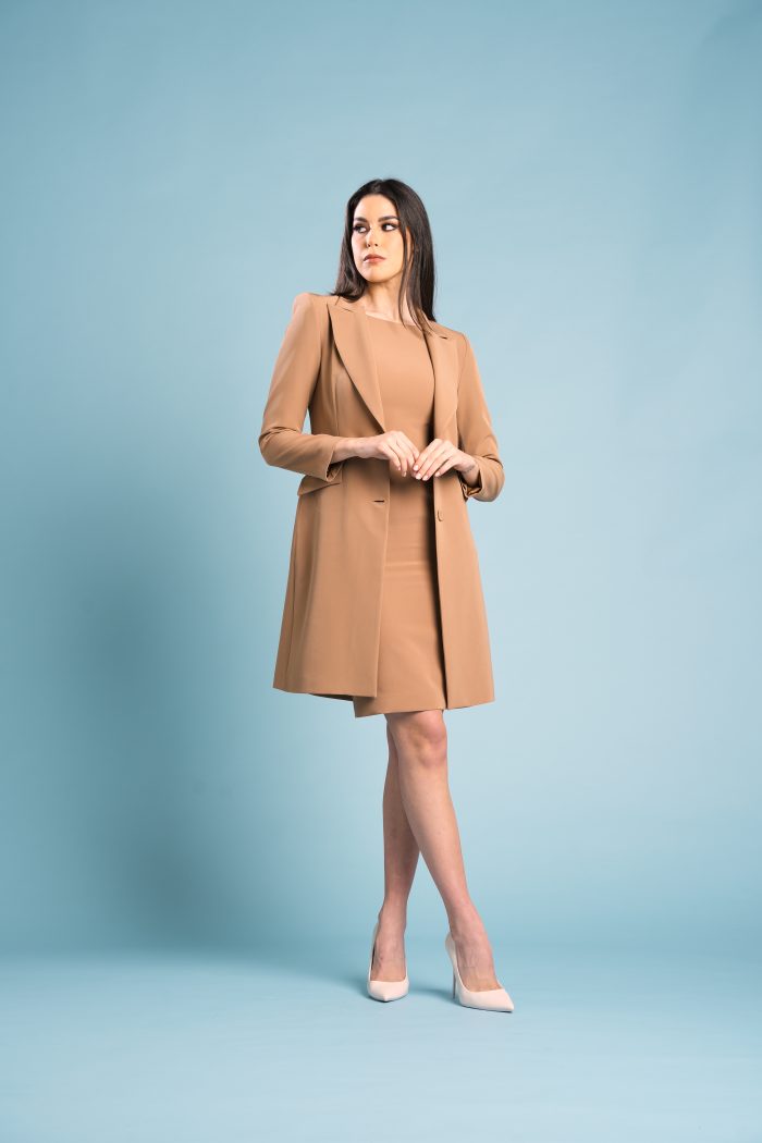 Soprabito MANUELA in cady light CAMEL