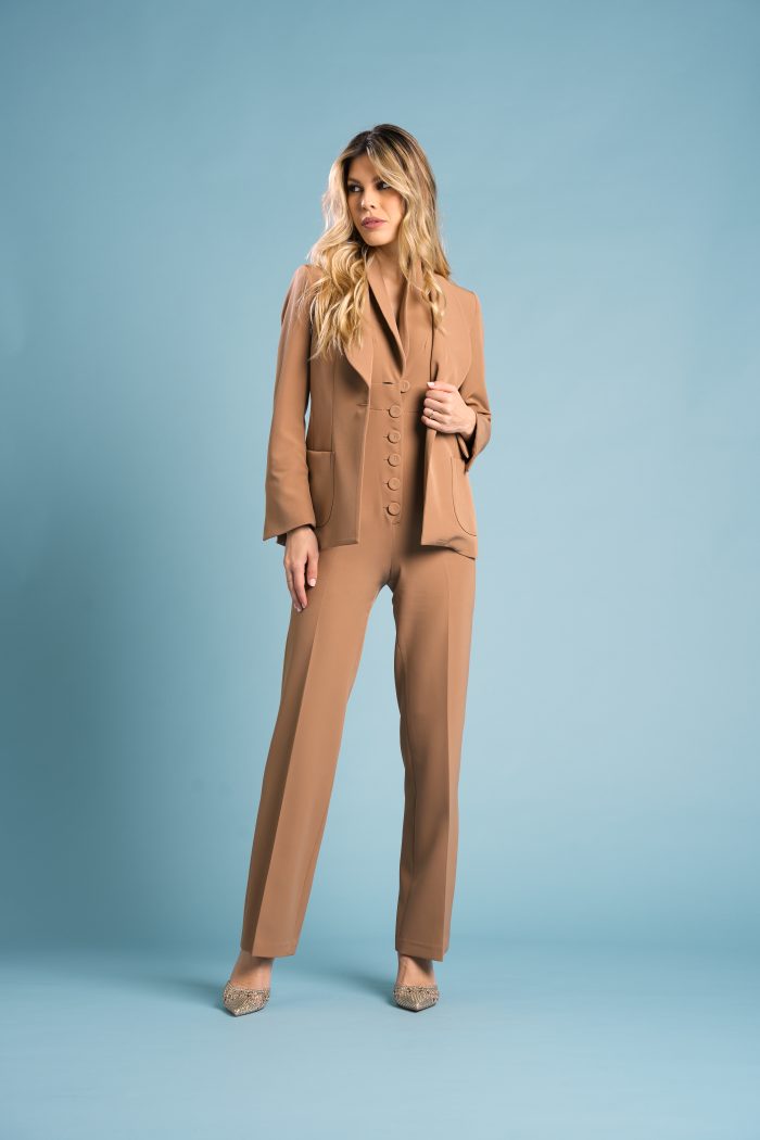 Giacca OFELIA in cady light CAMEL - immagine 3