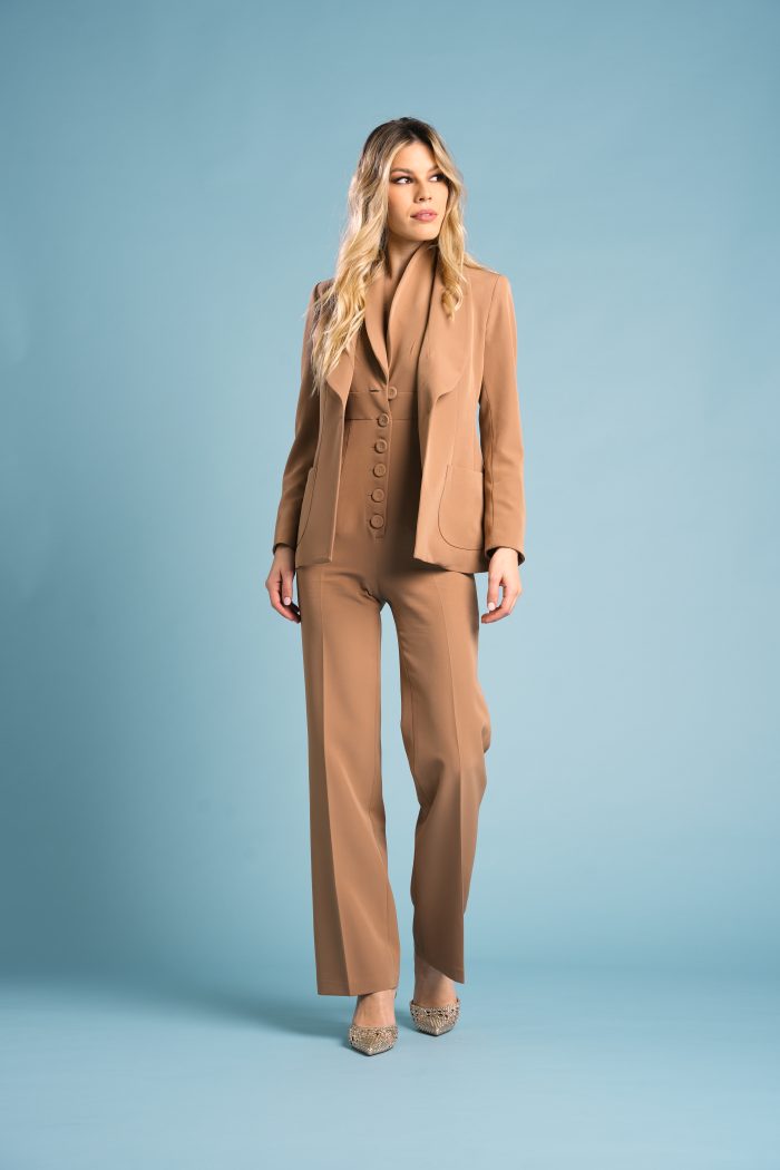 Giacca OFELIA in cady light CAMEL - immagine 2
